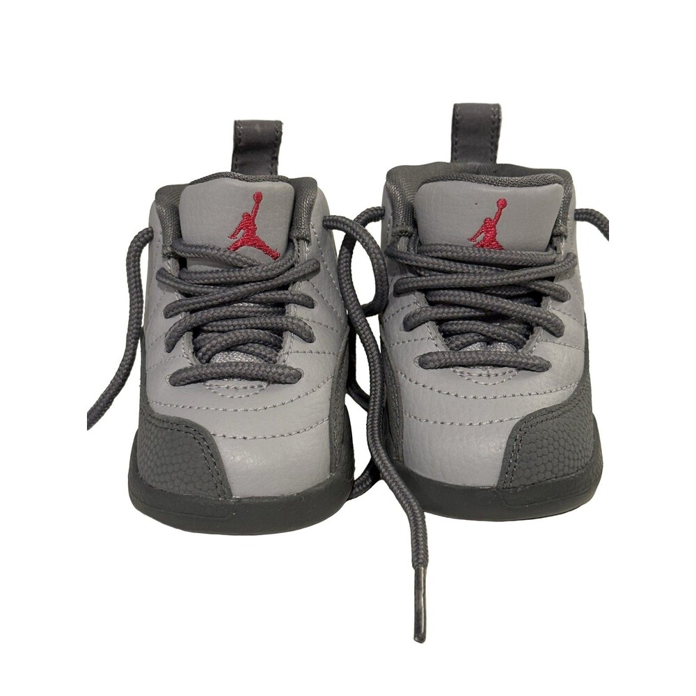 Jordan Air Jordan 12 Retro Sneakers Unisex Baby Toddler Grey Pink 3C Leather